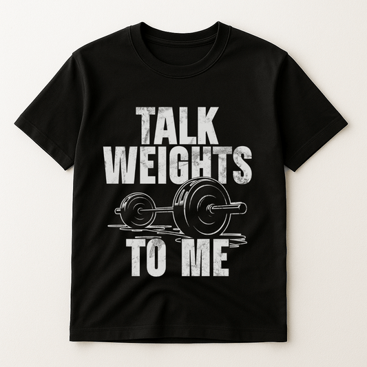 TALK WEIGTHS TO ME T-SHIRT