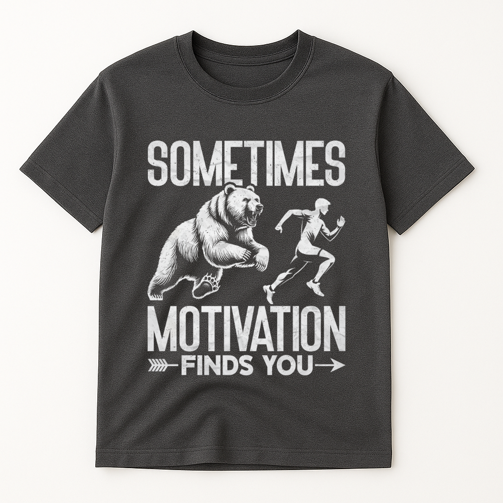 SOMETIMES MOTIVATION FINDS YOU T-SHIRT