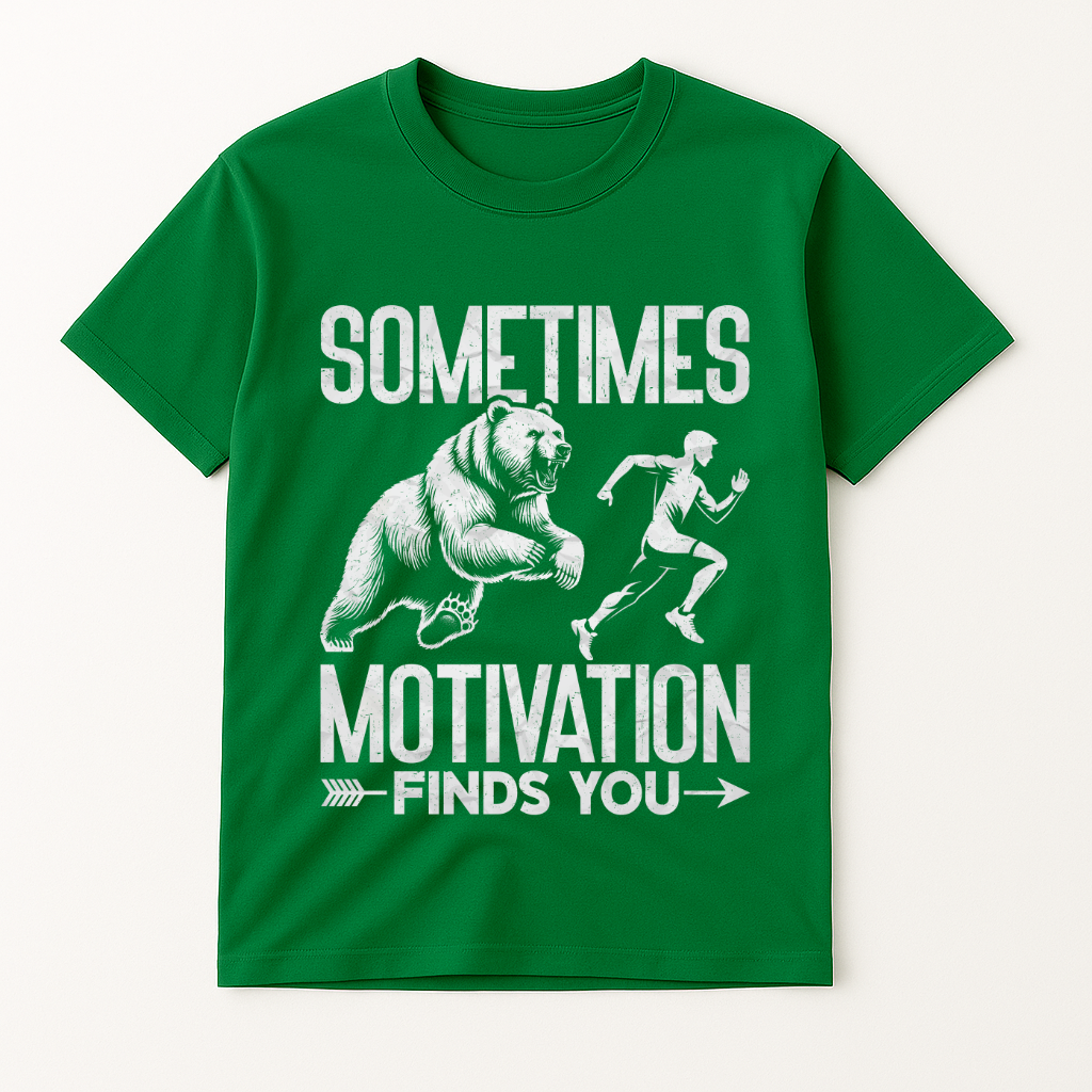 SOMETIMES MOTIVATION FINDS YOU T-SHIRT