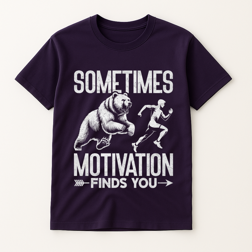 SOMETIMES MOTIVATION FINDS YOU T-SHIRT
