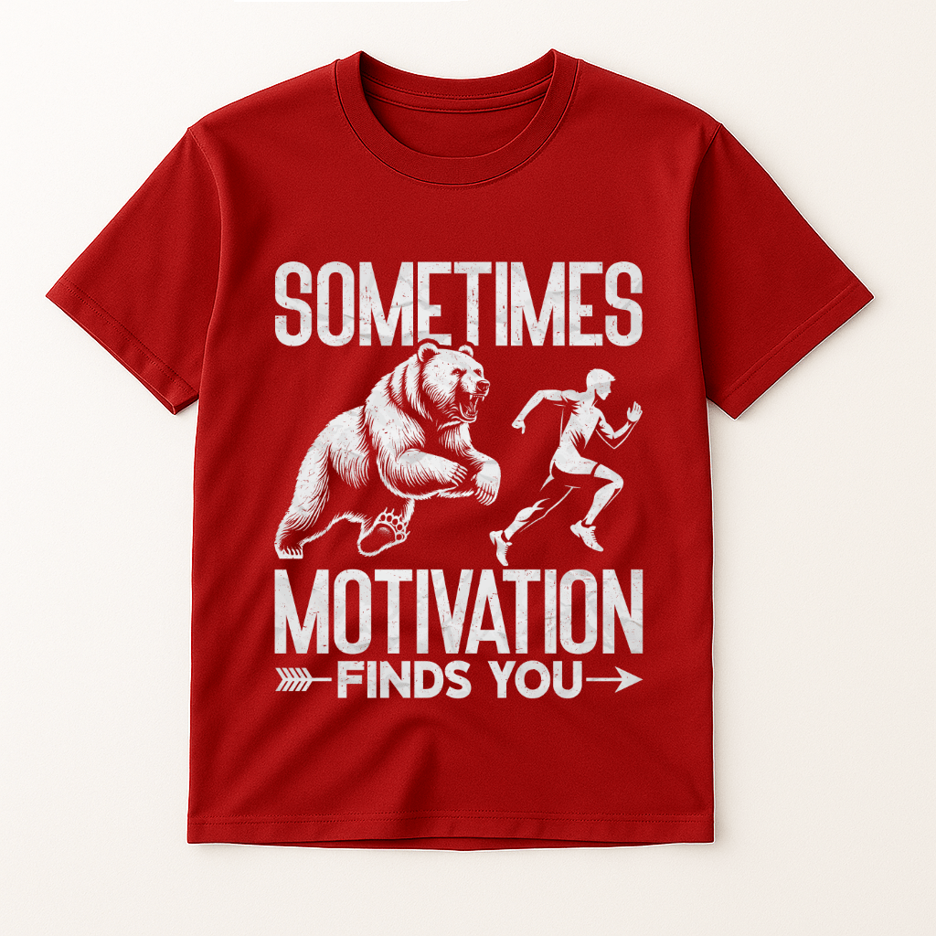 SOMETIMES MOTIVATION FINDS YOU T-SHIRT