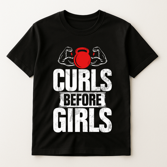 CURLS BEFORE GIRLS T-SHIRT