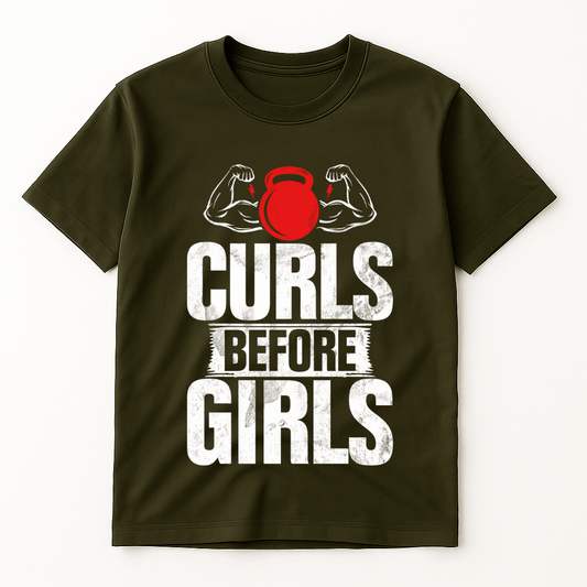 CURLS BEFORE GIRLS T-SHIRT