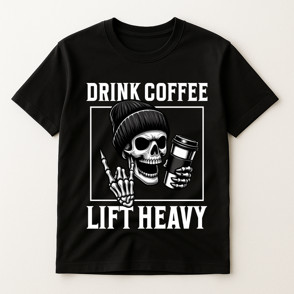 DRINK COFFEE LIFT HEAVY T-SHIRT