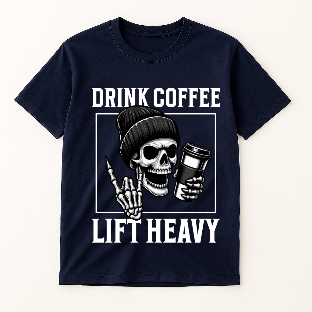 DRINK COFFEE LIFT HEAVY T-SHIRT