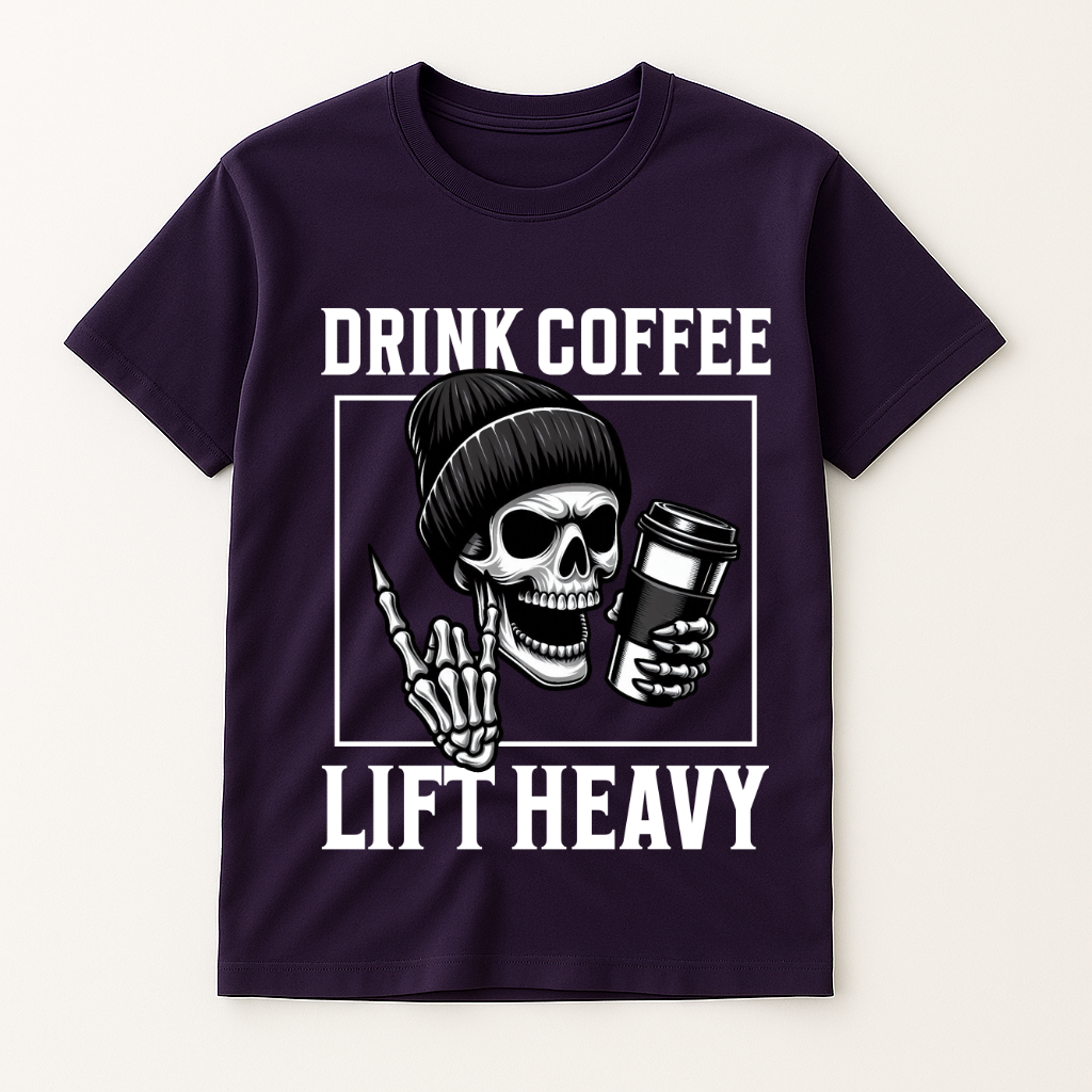DRINK COFFEE LIFT HEAVY T-SHIRT