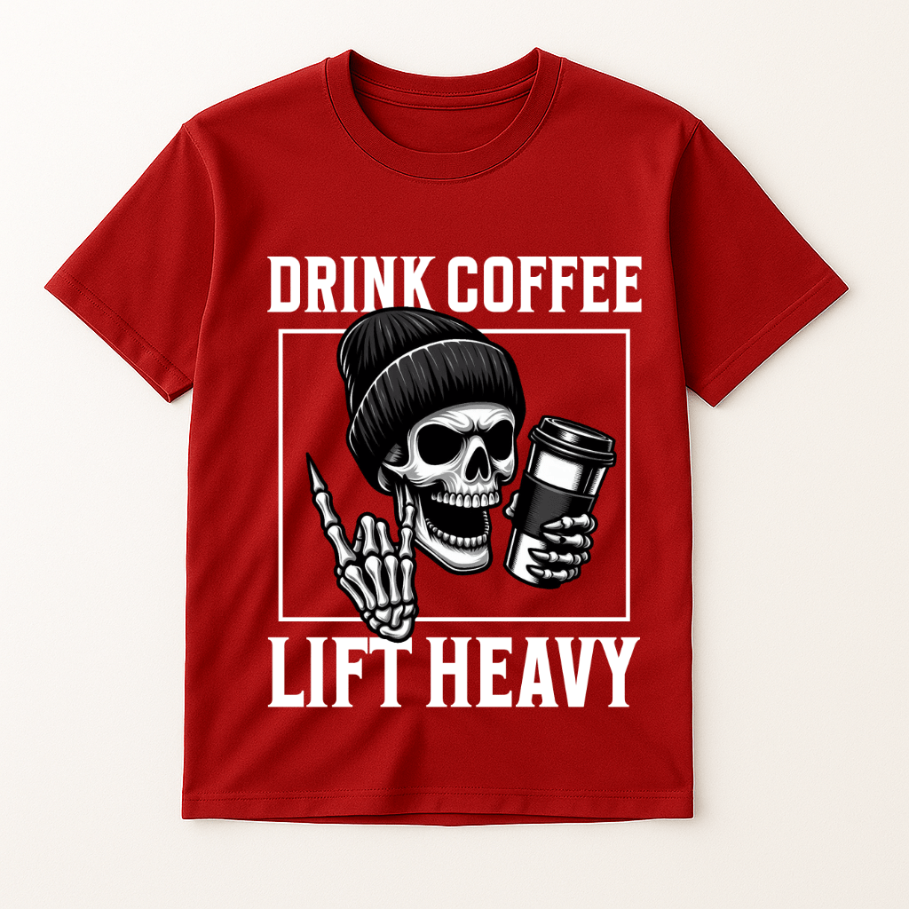 DRINK COFFEE LIFT HEAVY T-SHIRT