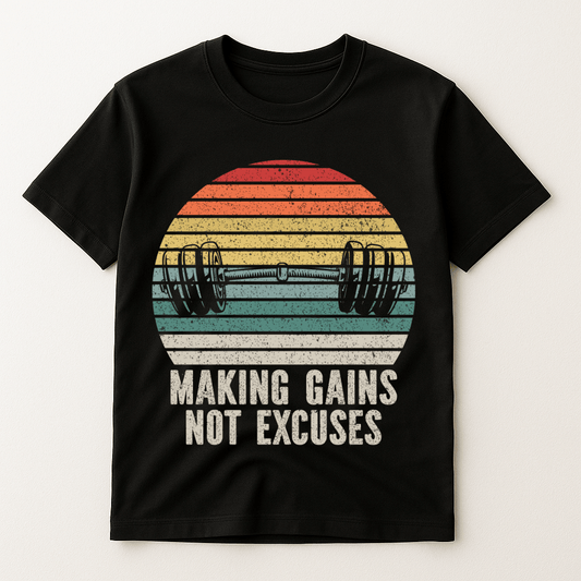 MAKING GAINS NOT EXCUSES T-SHIRT