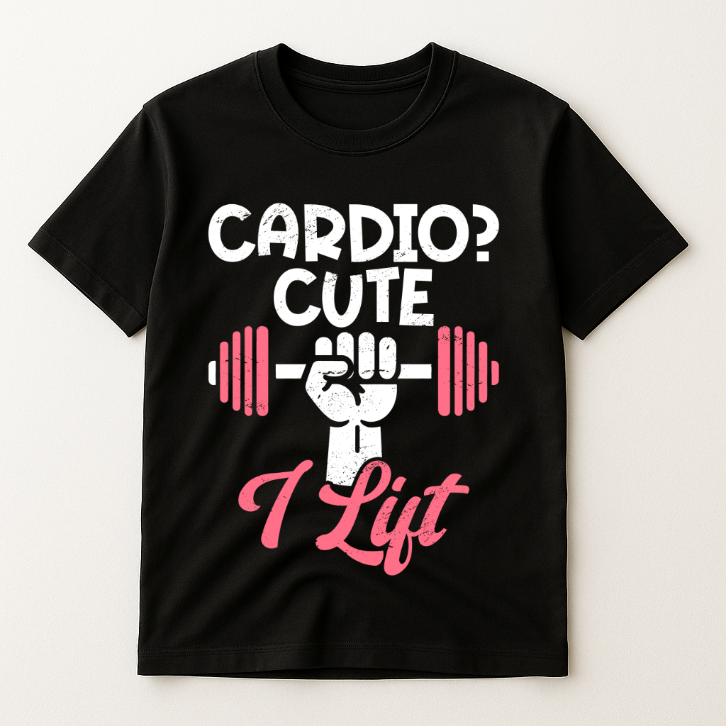 CARDIO? CUTE I LIFT T-SHIRT