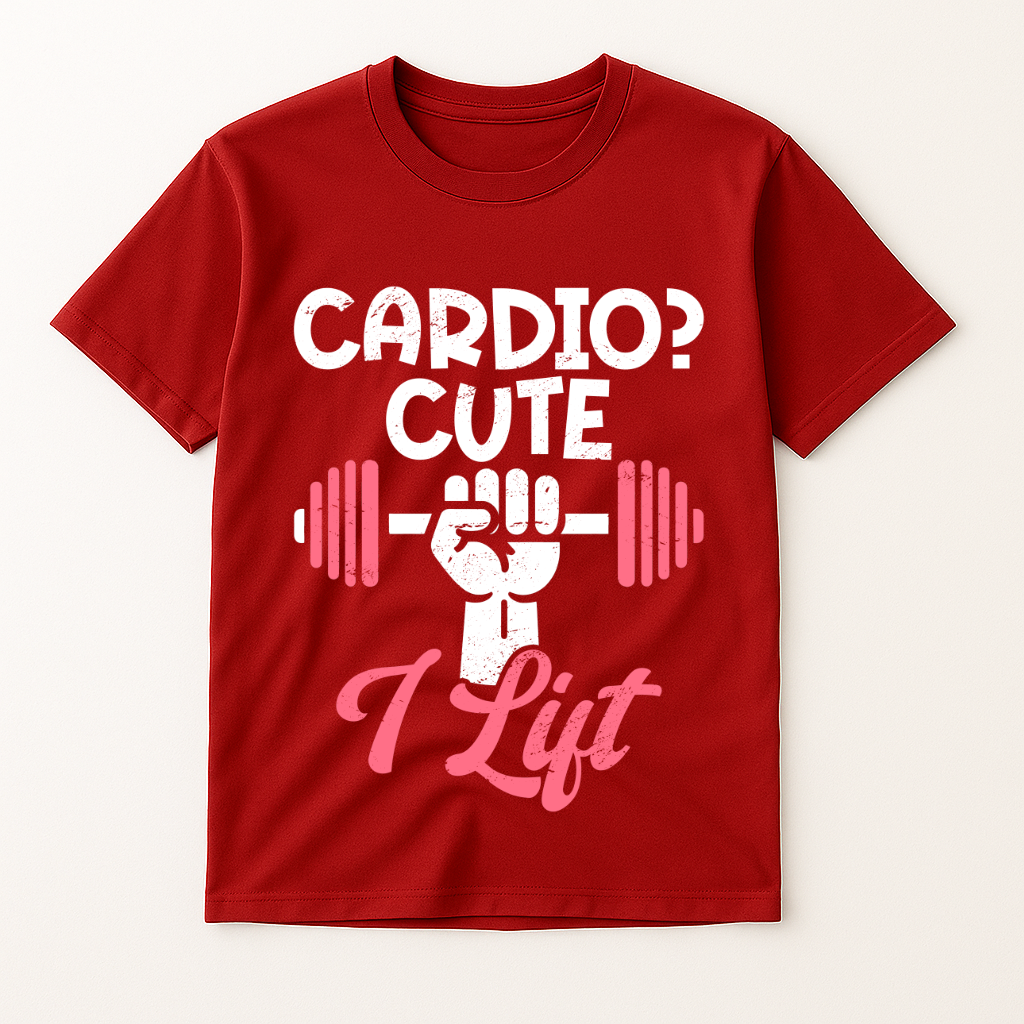 CARDIO? CUTE I LIFT T-SHIRT