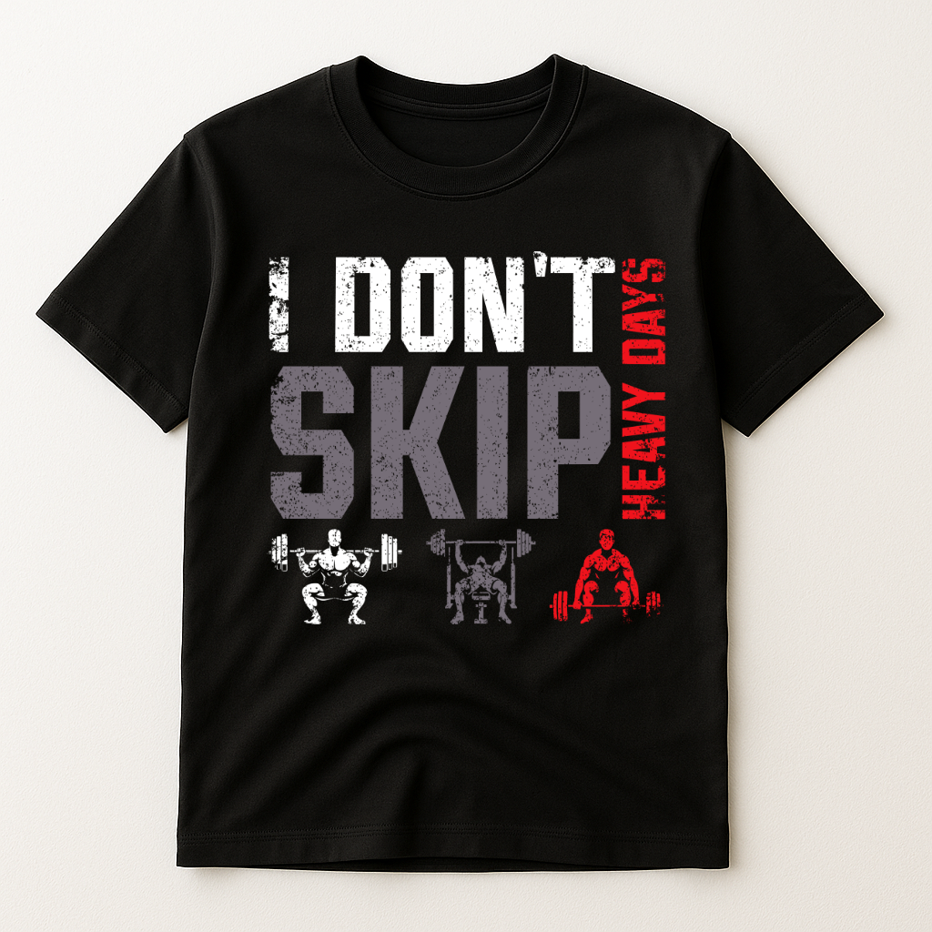 I DON'T SKIP HEAVY DAYS T-SHIRT