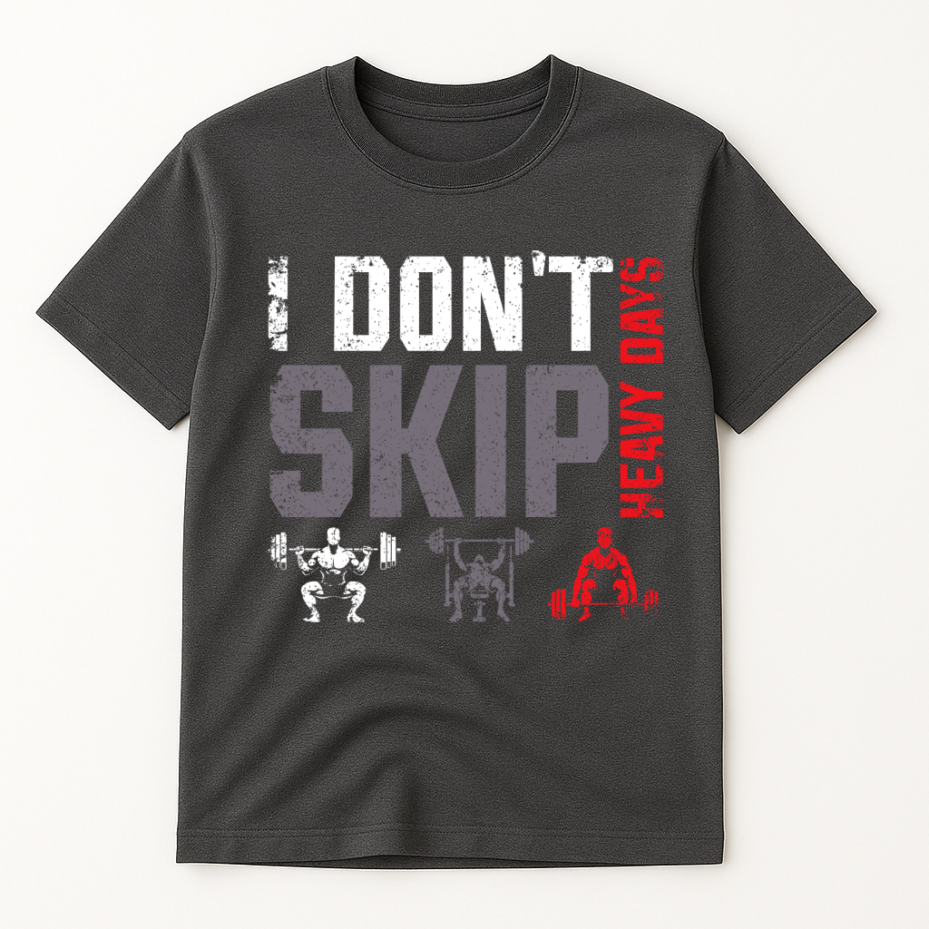 I DON'T SKIP HEAVY DAYS T-SHIRT