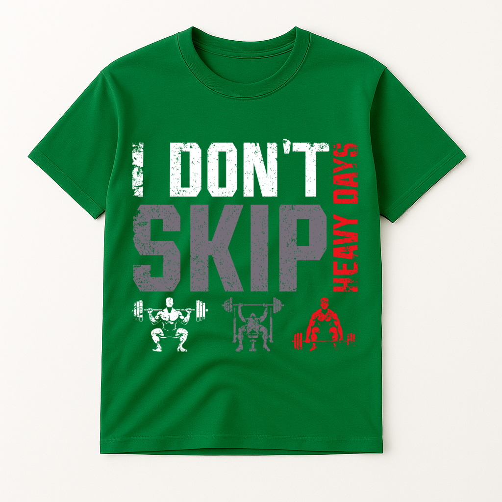I DON'T SKIP HEAVY DAYS T-SHIRT