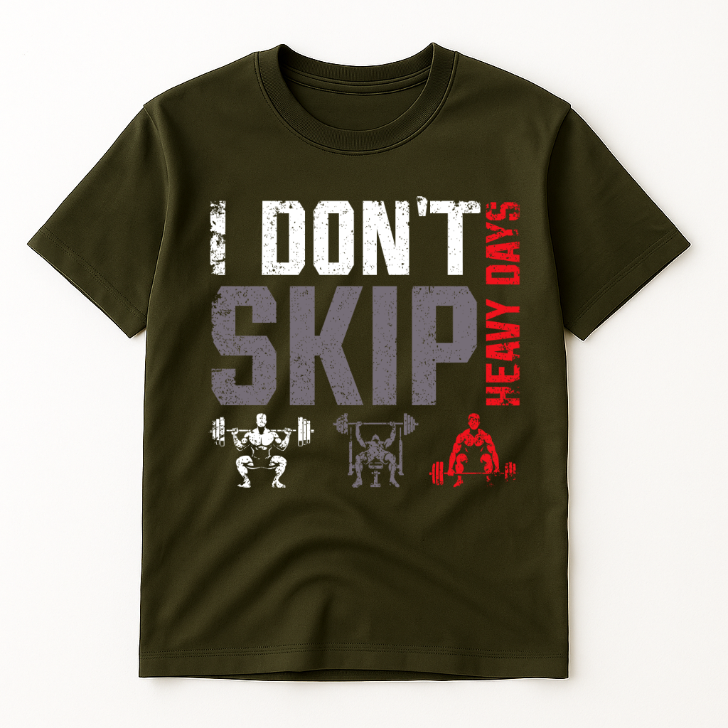 I DON'T SKIP HEAVY DAYS T-SHIRT