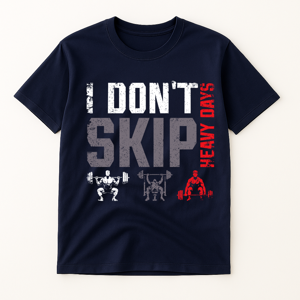 I DON'T SKIP HEAVY DAYS T-SHIRT