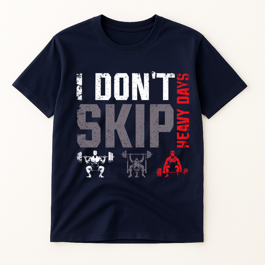 I DON'T SKIP HEAVY DAYS T-SHIRT