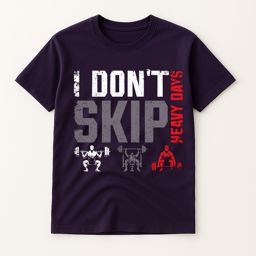 I DON'T SKIP HEAVY DAYS T-SHIRT