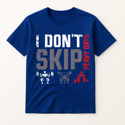 I DON'T SKIP HEAVY DAYS T-SHIRT
