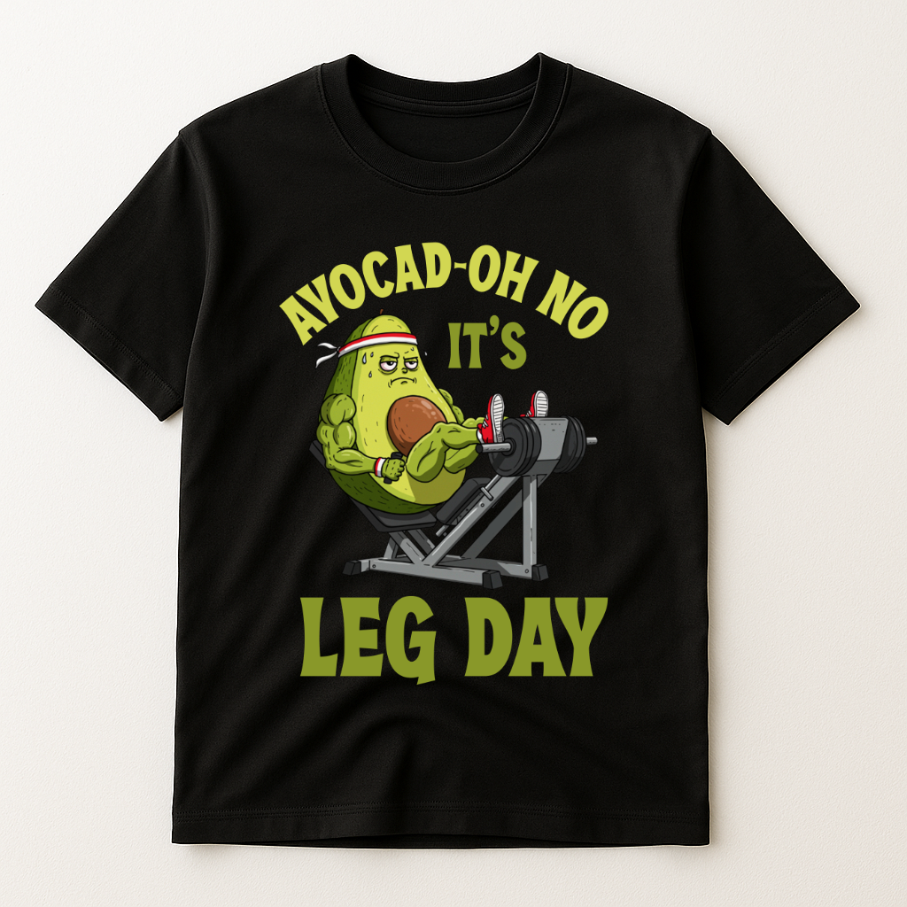 AVOCAD-OH NO IT'S LEG DAY T-SHIRT