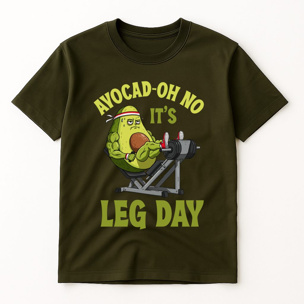 AVOCAD-OH NO IT'S LEG DAY T-SHIRT
