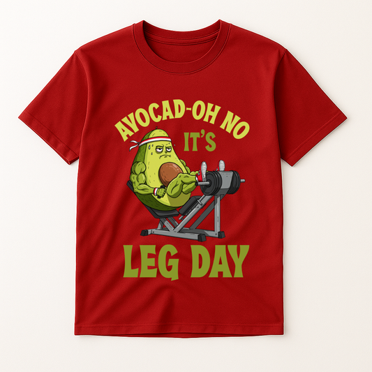AVOCAD-OH NO IT'S LEG DAY T-SHIRT
