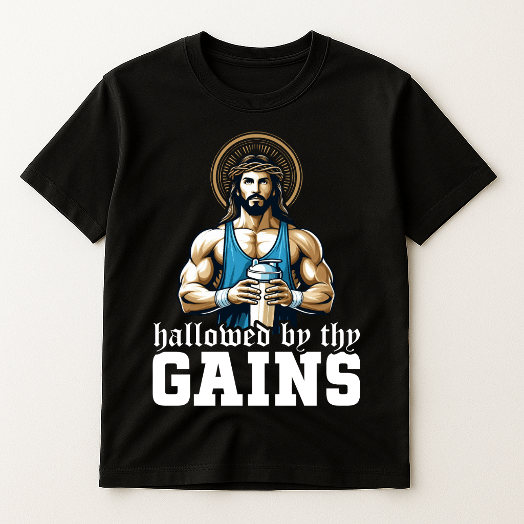 HALLOWED BY THE GAINS T-SHIRT