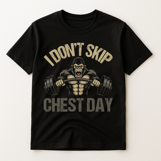 I DON'T SKIP CHEST DAY T-SHIRT