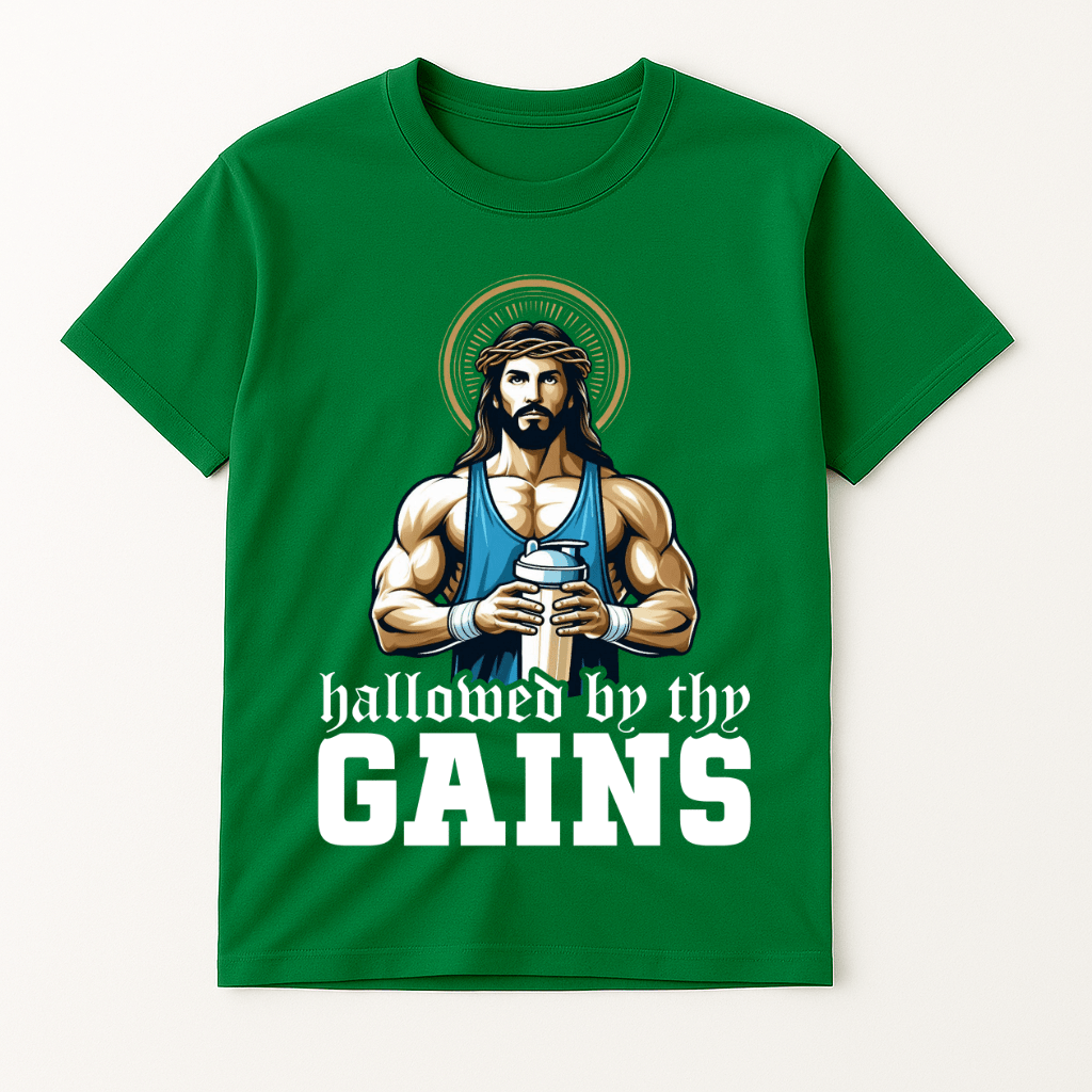 HALLOWED BY THE GAINS T-SHIRT