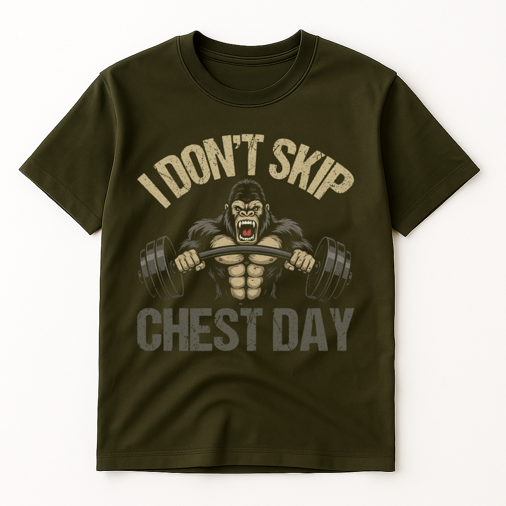 I DON'T SKIP CHEST DAY T-SHIRT