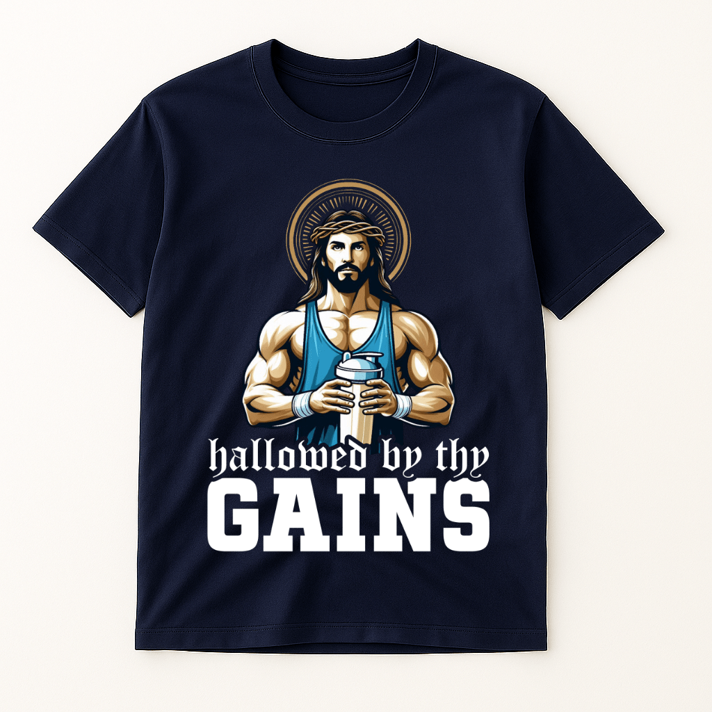 HALLOWED BY THE GAINS T-SHIRT