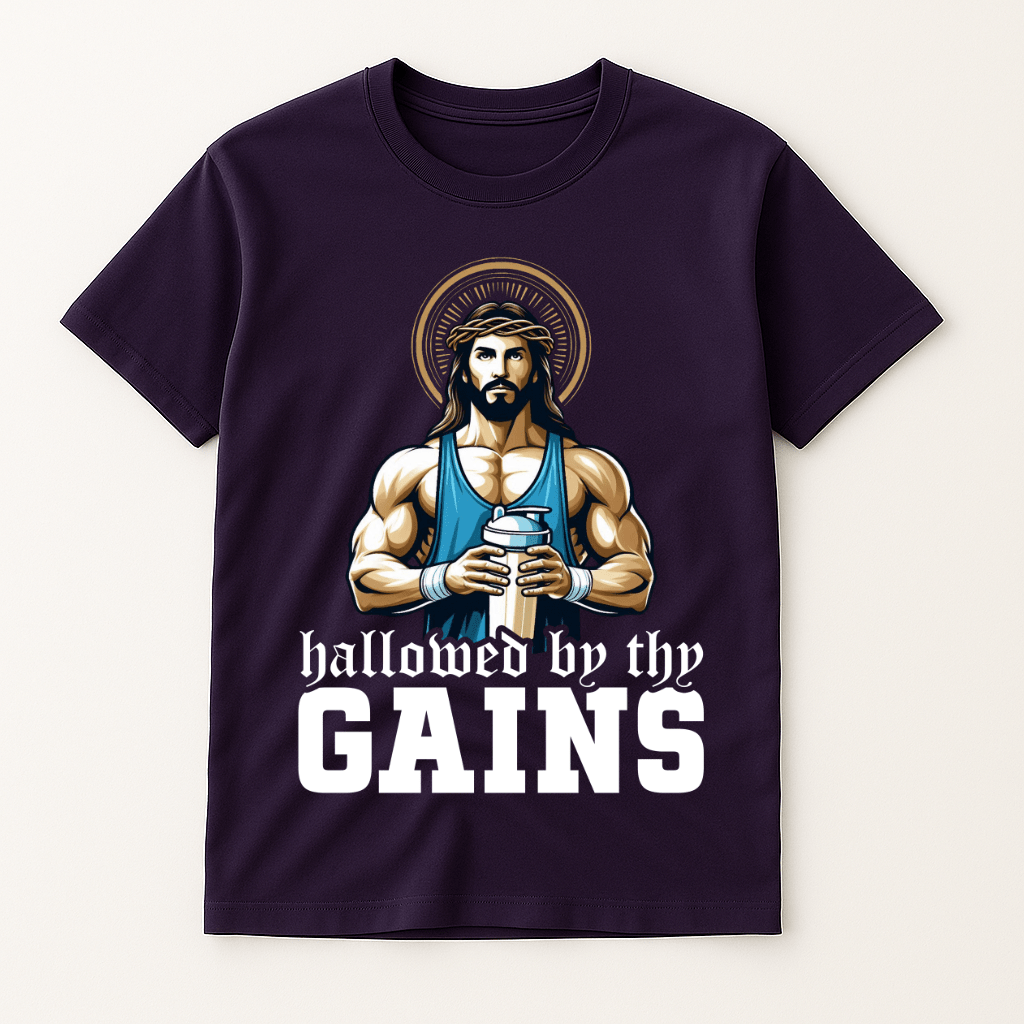 HALLOWED BY THE GAINS T-SHIRT
