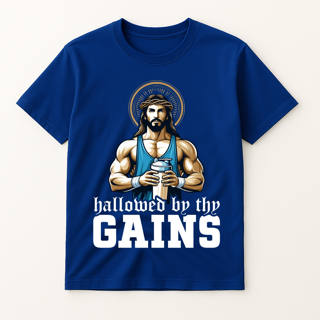 HALLOWED BY THE GAINS T-SHIRT