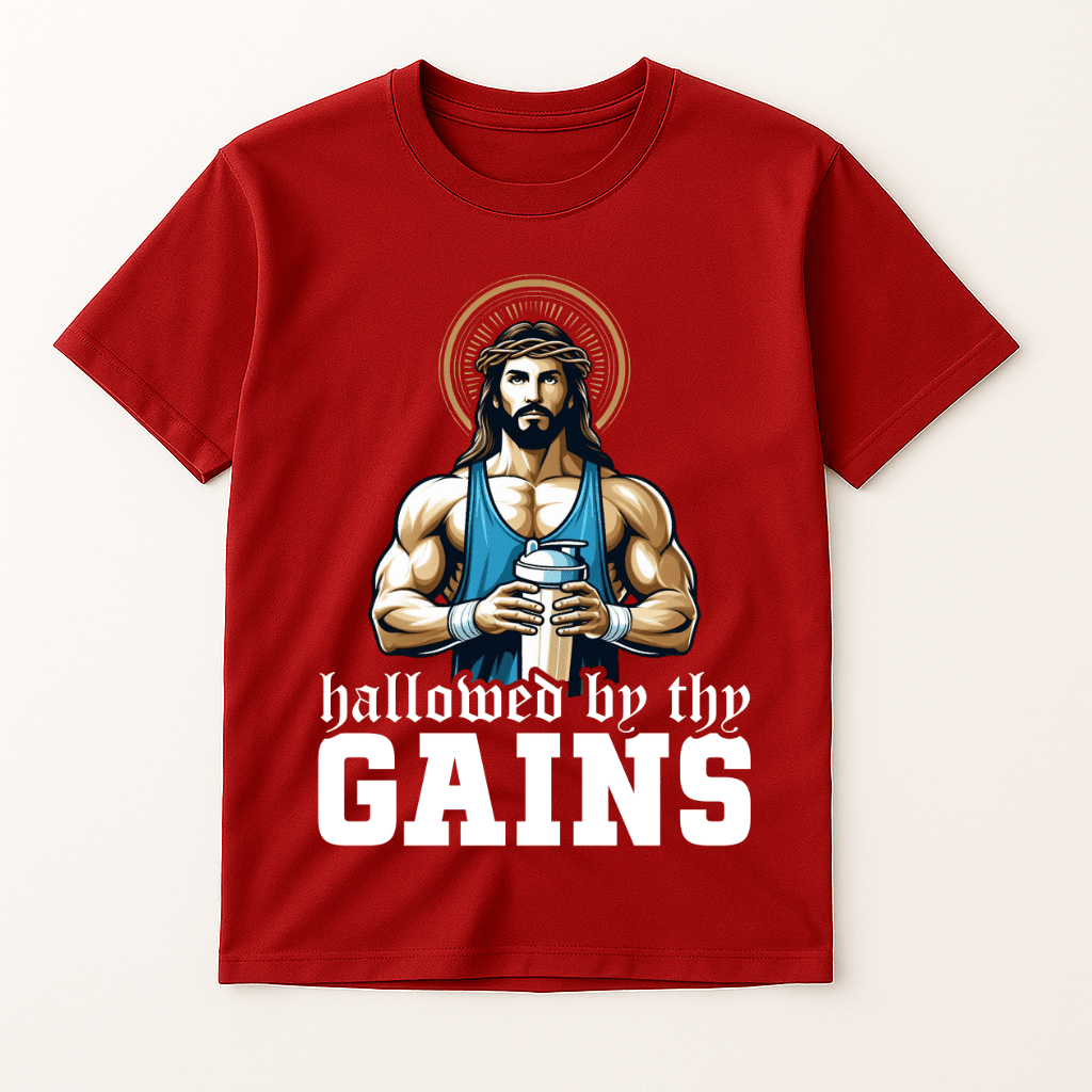 HALLOWED BY THE GAINS T-SHIRT
