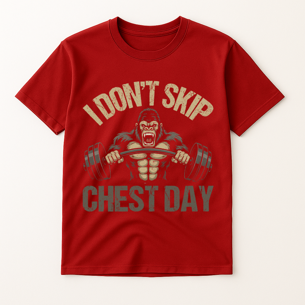 I DON'T SKIP CHEST DAY T-SHIRT
