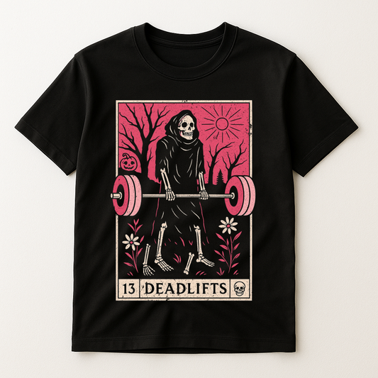 DEADLIFT POWERLIFTING TAROT T-SHIRT