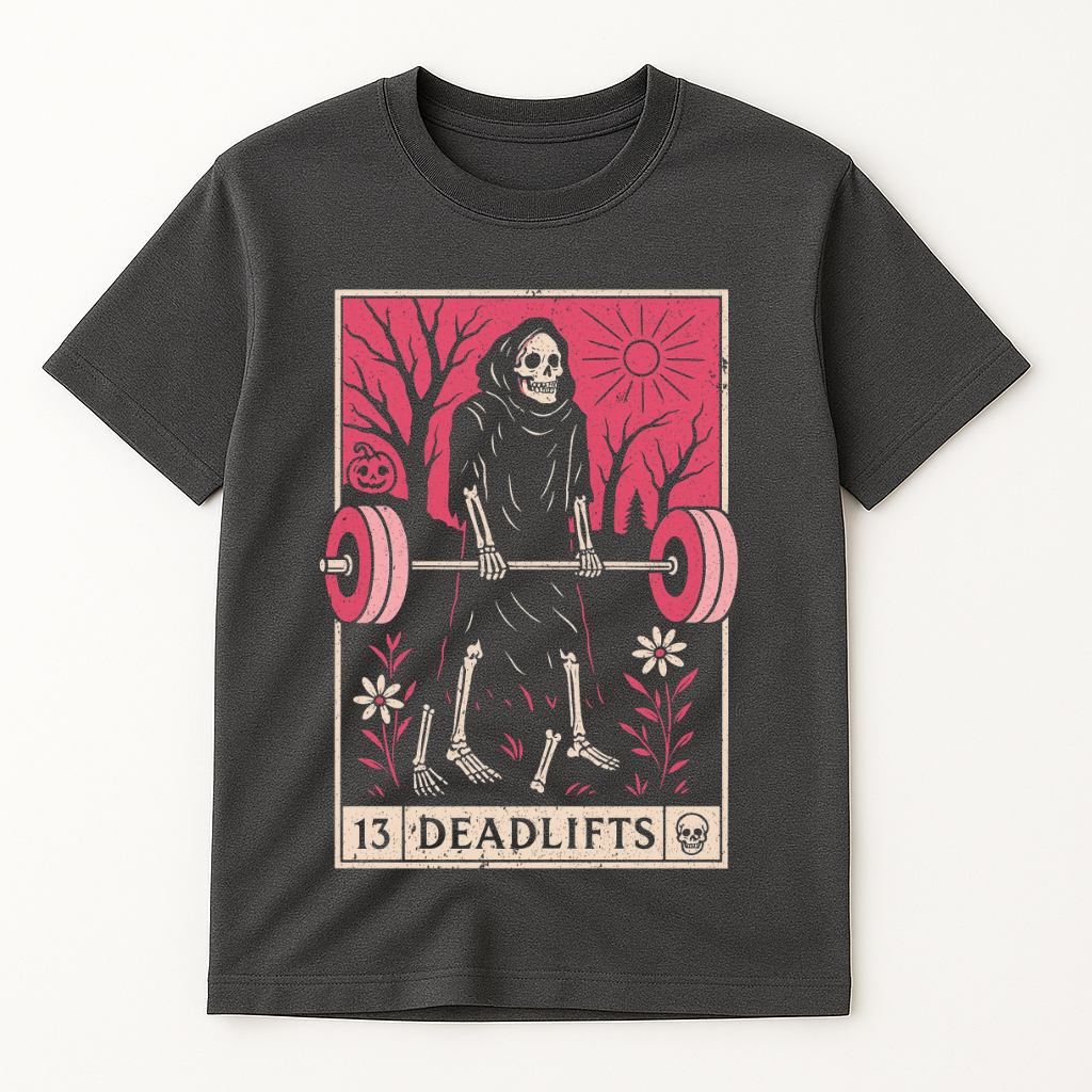 DEADLIFT POWERLIFTING TAROT T-SHIRT