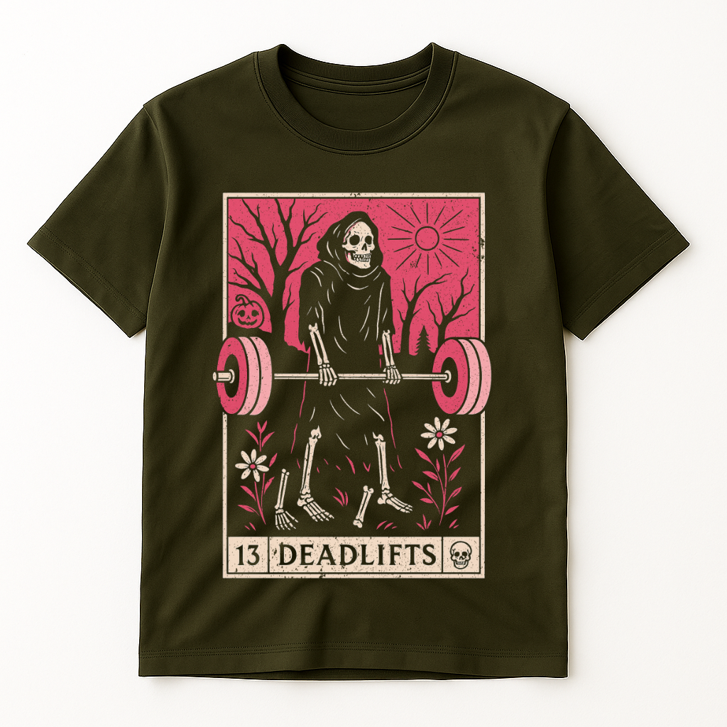 DEADLIFT POWERLIFTING TAROT T-SHIRT