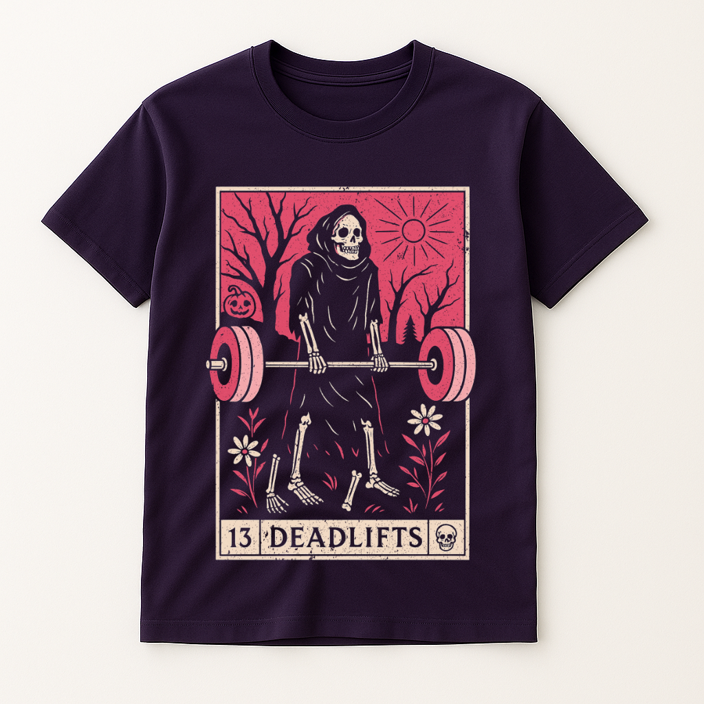 DEADLIFT POWERLIFTING TAROT T-SHIRT