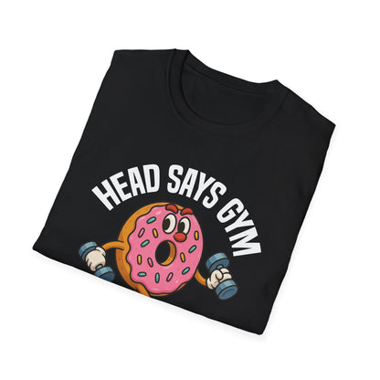 HEAD SAYS GYM HEART SAYS DONUTS - UNISEX T-SHIRT