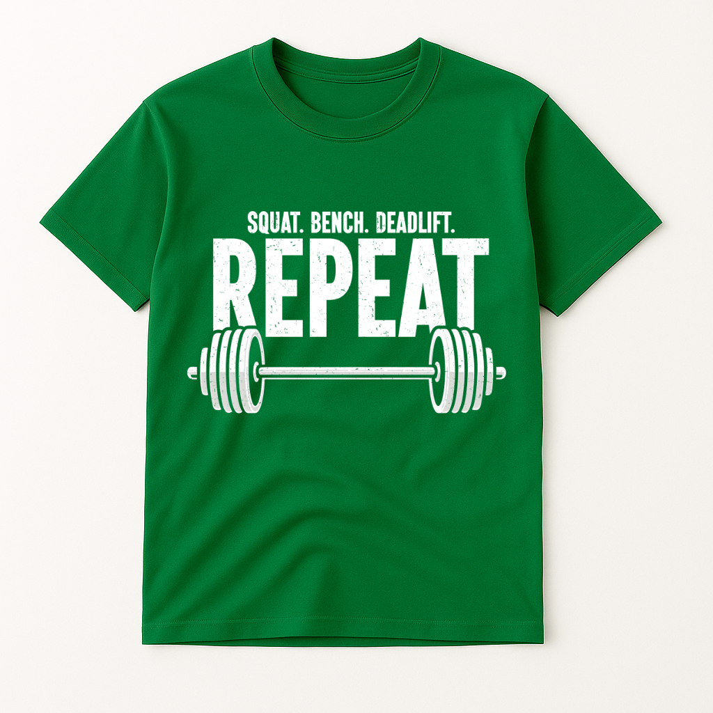 SQUAT.BENCH.DEADLIFT REPEAT T-SHIRT