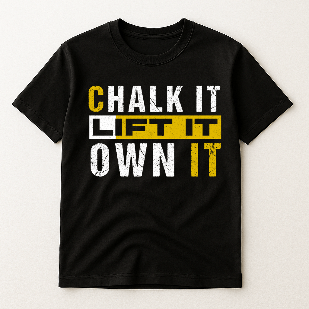 CHALK IT LIFT IT OWN IT T-SHIRT