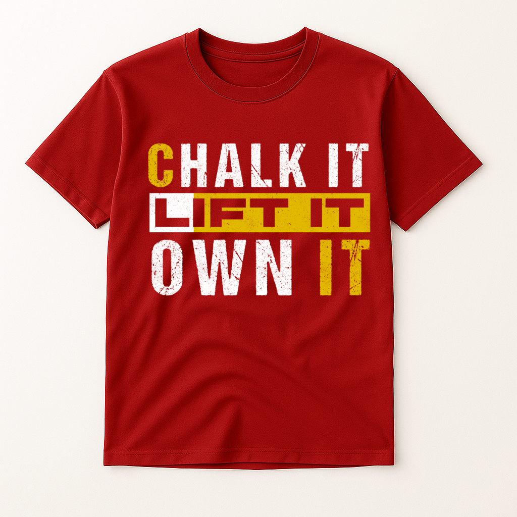 CHALK IT LIFT IT OWN IT T-SHIRT