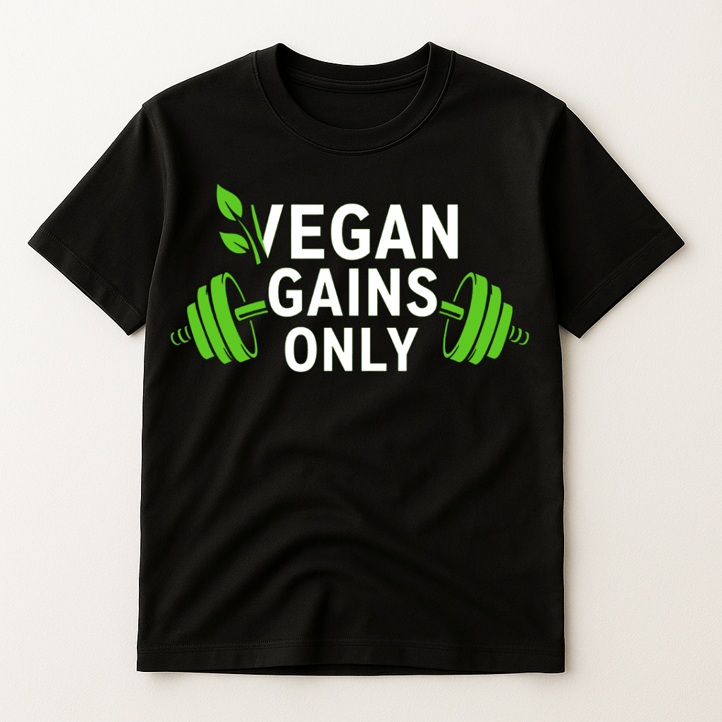 VEGAN GAINS ONLY T-SHIRT