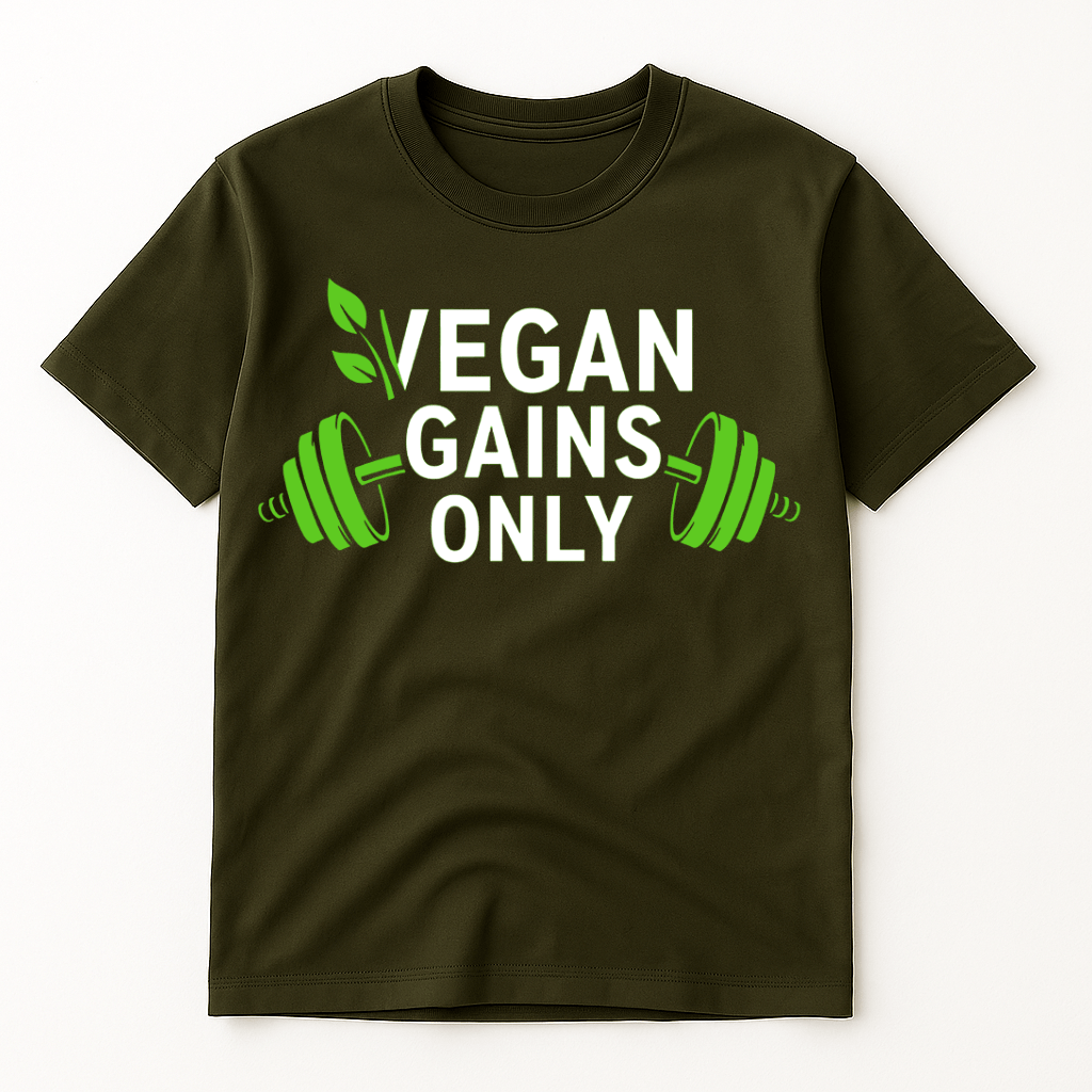 VEGAN GAINS ONLY T-SHIRT