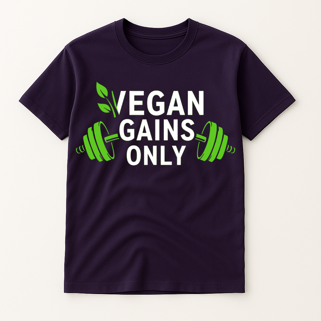 VEGAN GAINS ONLY T-SHIRT