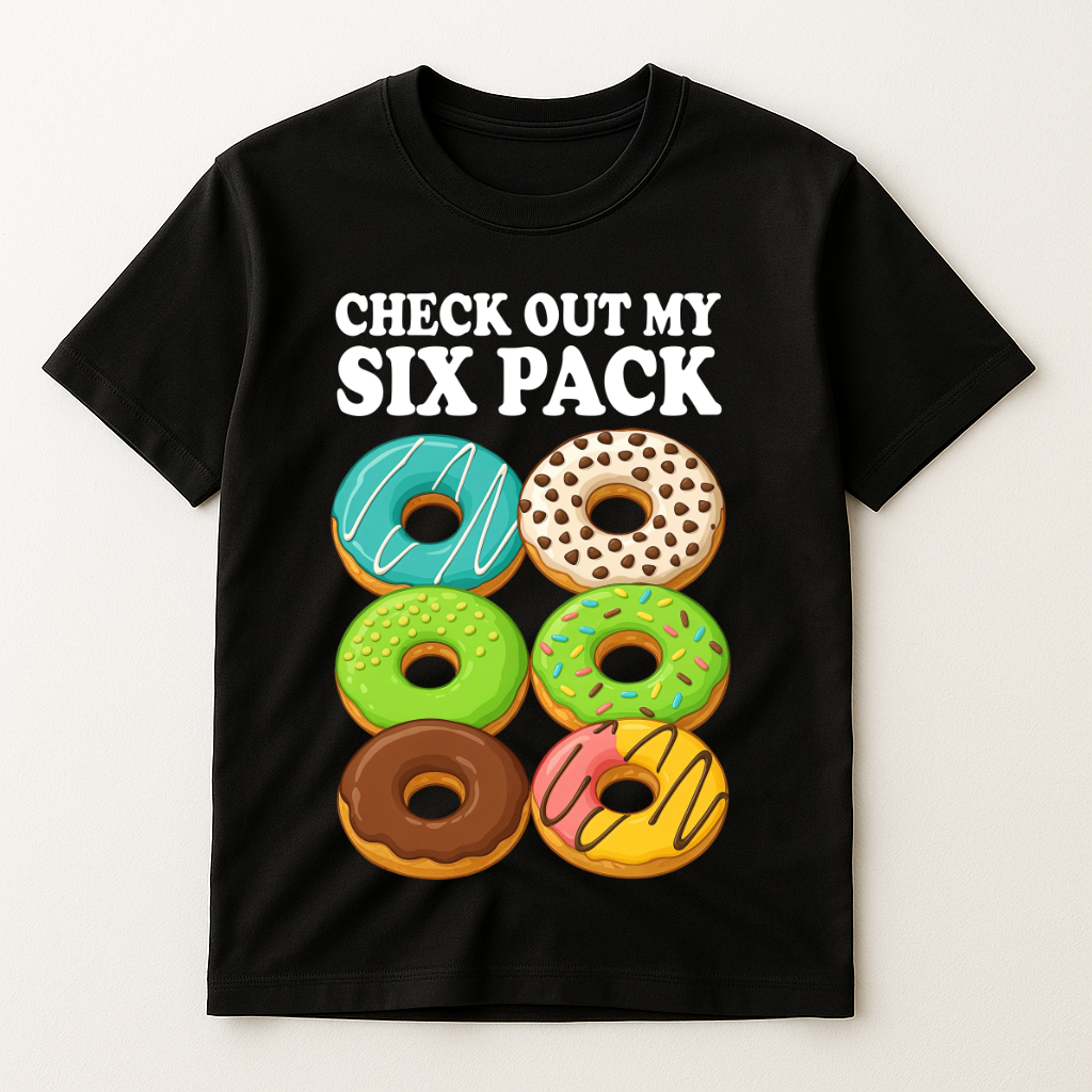 CHECK OUT MY SIX PACK T-SHIRT