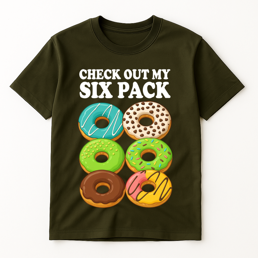 CHECK OUT MY SIX PACK T-SHIRT